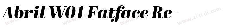 Abril W01 Fatface Re字体转换